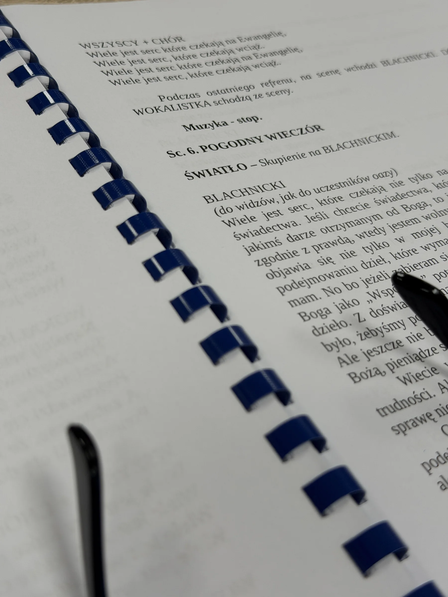 Trwają próby do widowiska "Blachnicki. Człowiek Nowej Kultury"